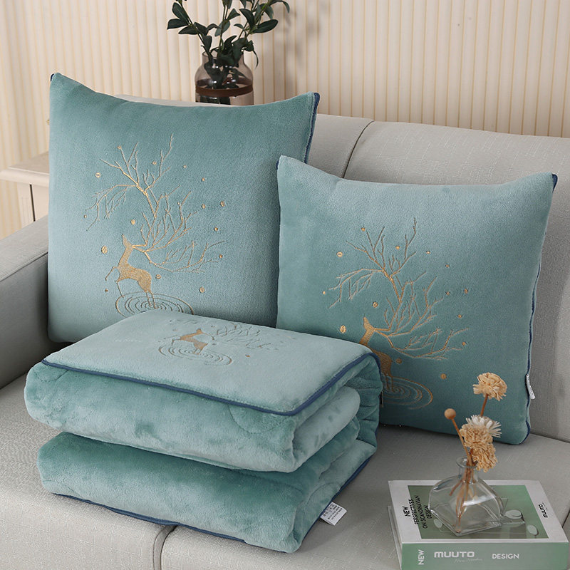 加绒抱枕被子两用珊瑚绒加厚加大办公室午睡被车内折叠靠枕头冬季,居家布艺,抱枕被,淘宝优惠券,粉丝福利购,淘宝优惠卷