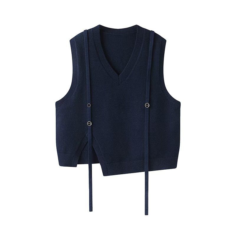 阔系背心马甲条纹衬衫连衣裙两件套装女2025春季新款法式短裙子