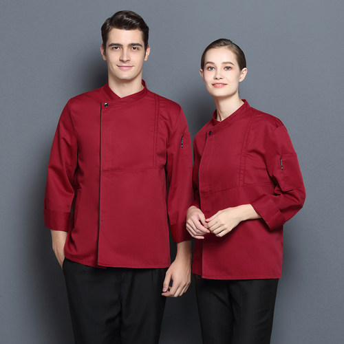 酒店厨师工作服男长袖秋冬装西餐厅厨房工衣饭店火锅店厨师长工装
