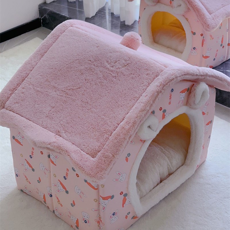 猫窝冬天保暖房子型泰迪小型犬狗窝可拆洗大号封闭式猫屋猫别墅