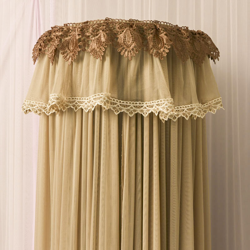 圆柱空调罩子柜机蕾丝布艺定制圆形立式开机不取空调套防尘罩包邮