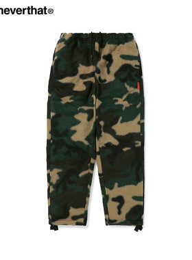 thisisneverthat®Camouflage Brushed Pant秋冬迷彩拉绒休闲裤