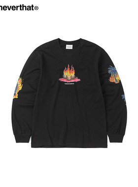 thisisneverthat® Burning Palm Tree L/S Tee 新款印花长袖T恤