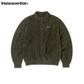 thisisneverthat®SCT Polo秋冬毛绒针织上衣 Knit Logo Shaggy