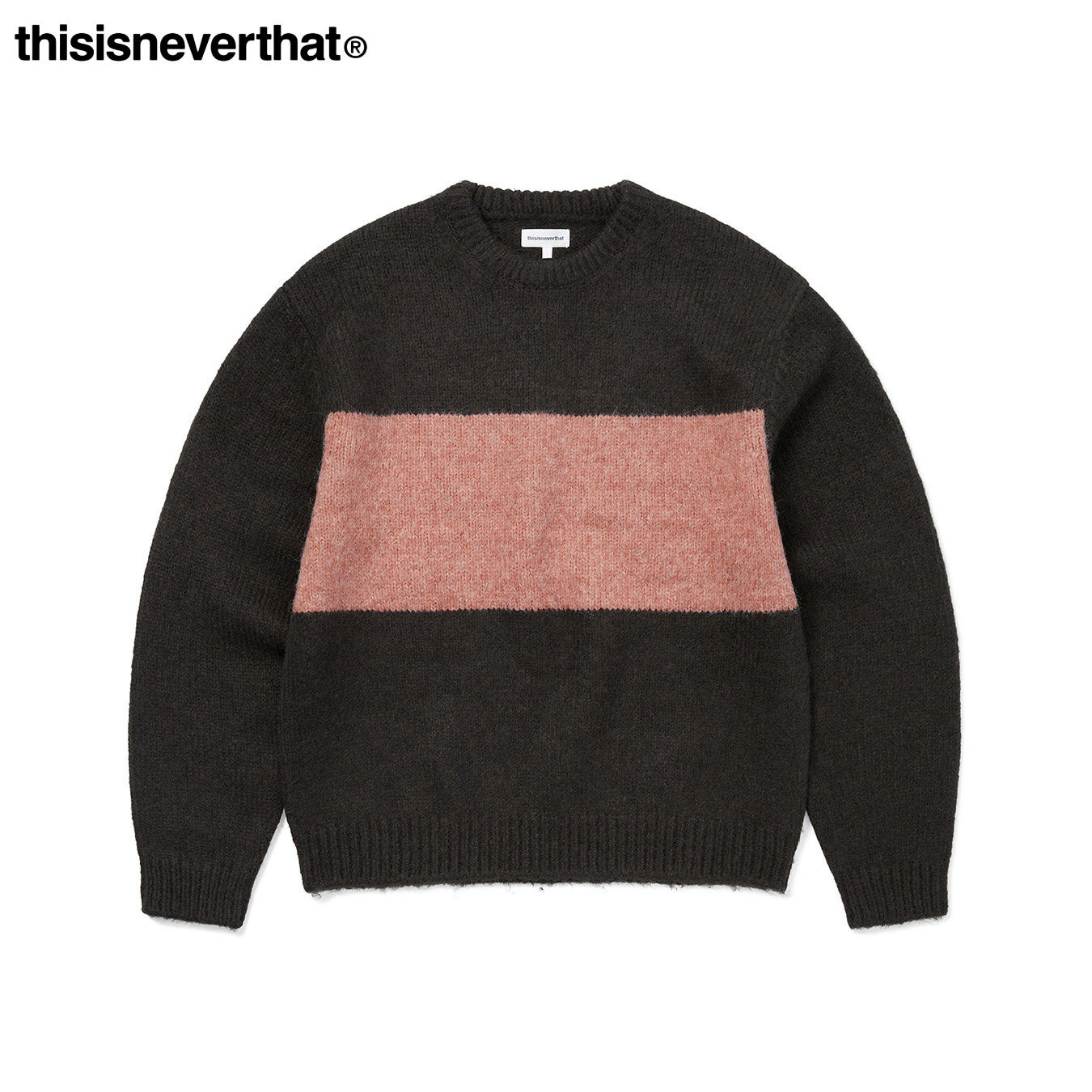 thisisneverthat® Big Lined Knit Sweater 26年秋冬圆领毛衣