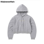 秋冬新款 Logo thisisneverthat® Hoodie 女士短款 连帽卫衣