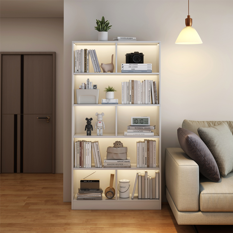 书架落地置物架子简易客厅展示架多层收纳储物柜卧室书柜家用柜子