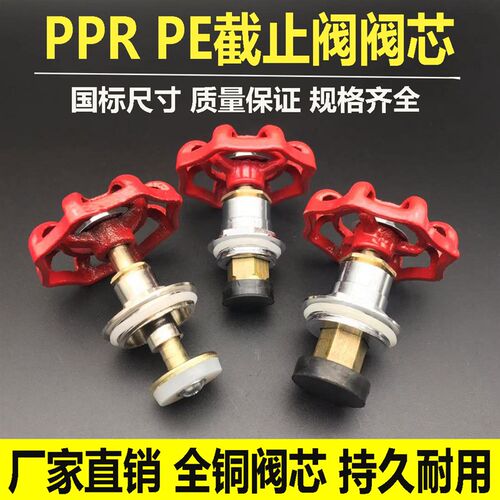 PPR截止阀阀芯20 25 304不锈钢阀门开关4分6分闸阀阀芯水管配件