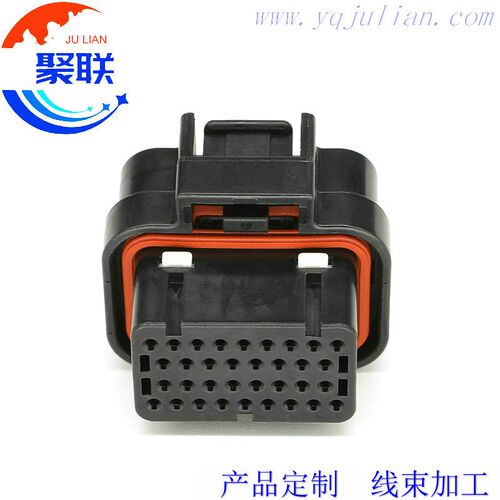 DJ7342-1.2-21汽车线束插头 34孔防水接插件 3槽连接器 配端子34P