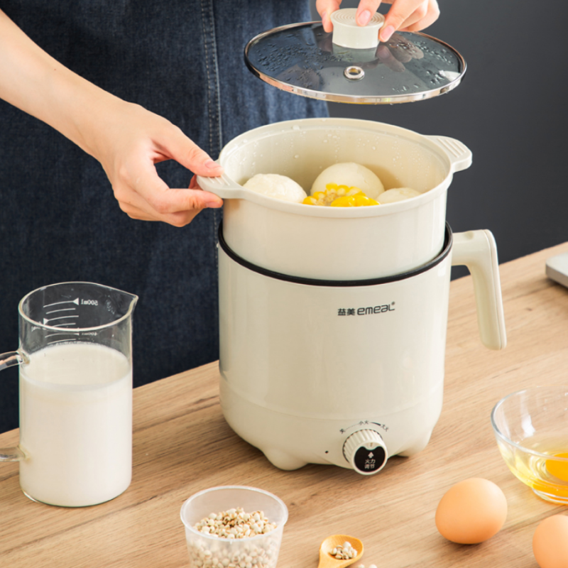 益美电煮锅宿舍学生锅小型多功能泡面锅迷你小电锅电热火锅一人食,厨房电器,电煮锅,淘宝优惠券,粉丝福利购,淘宝优惠卷