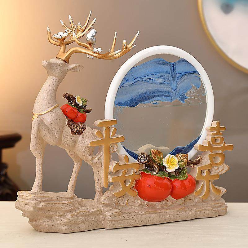 简沙约现代高招财鹿事事柜如意沙漏流画摆件玄关酒电档视柜装599,家居饰品,装饰摆件,淘宝优惠券,粉丝福利购,淘宝优惠卷