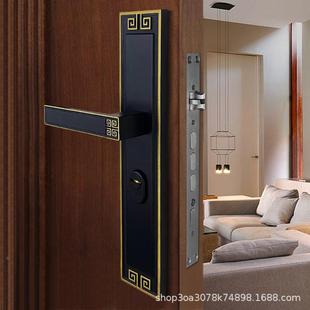 新中式双防盗开门锁通用入型防盗锁商住户门金属门防盗门换木锁天