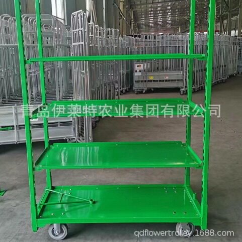 厂家直销多肉架子车,多肉基地多层移动周转台车,温室大棚周转车
