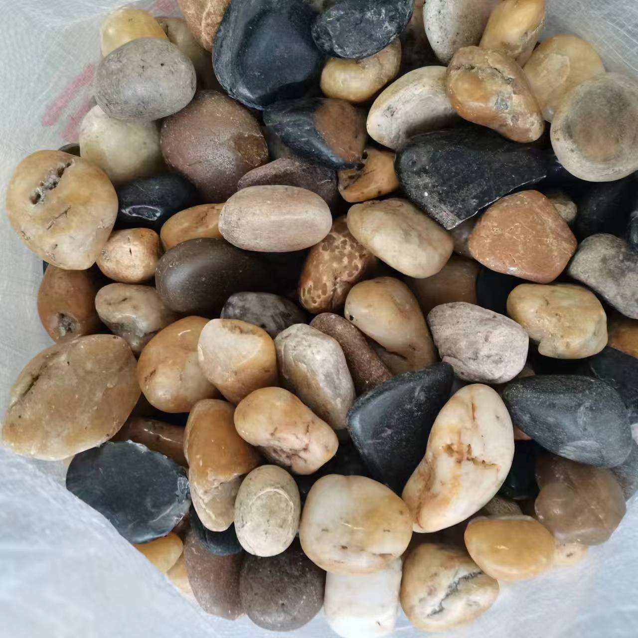 鹅卵石雨花石原石小石子铺路鱼缸花盆鹅软石庭院装饰五彩园艺石头