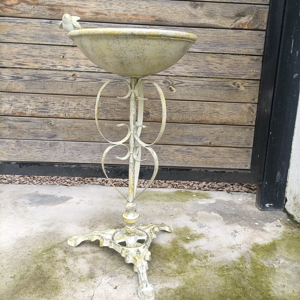 庭院别墅铸铁高脚喂鸟器摆件