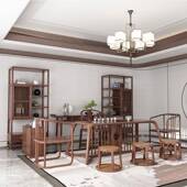 新式 实木茶桌椅组合功夫泡茶台用办公家室接UZA待茶茶中具桌茶台