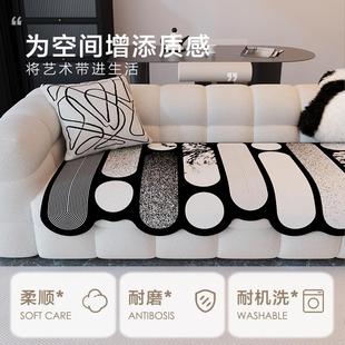 直排豆腐块沙发坐垫固定防滑2024新款 异形沙发垫一片式 轻奢高级感