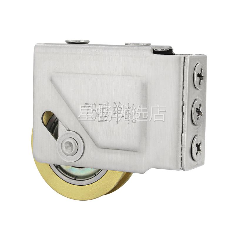 76型铝合金门窗滑轮老式推拉门轨道滚轮窗户不锈钢轴承铜轮移门轮
