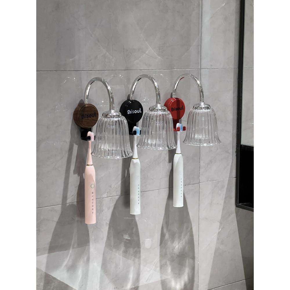 牙刷置物架套装壁挂高级感牙刷架倒挂磁吸漱口杯牙刷挂架洗漱杯子