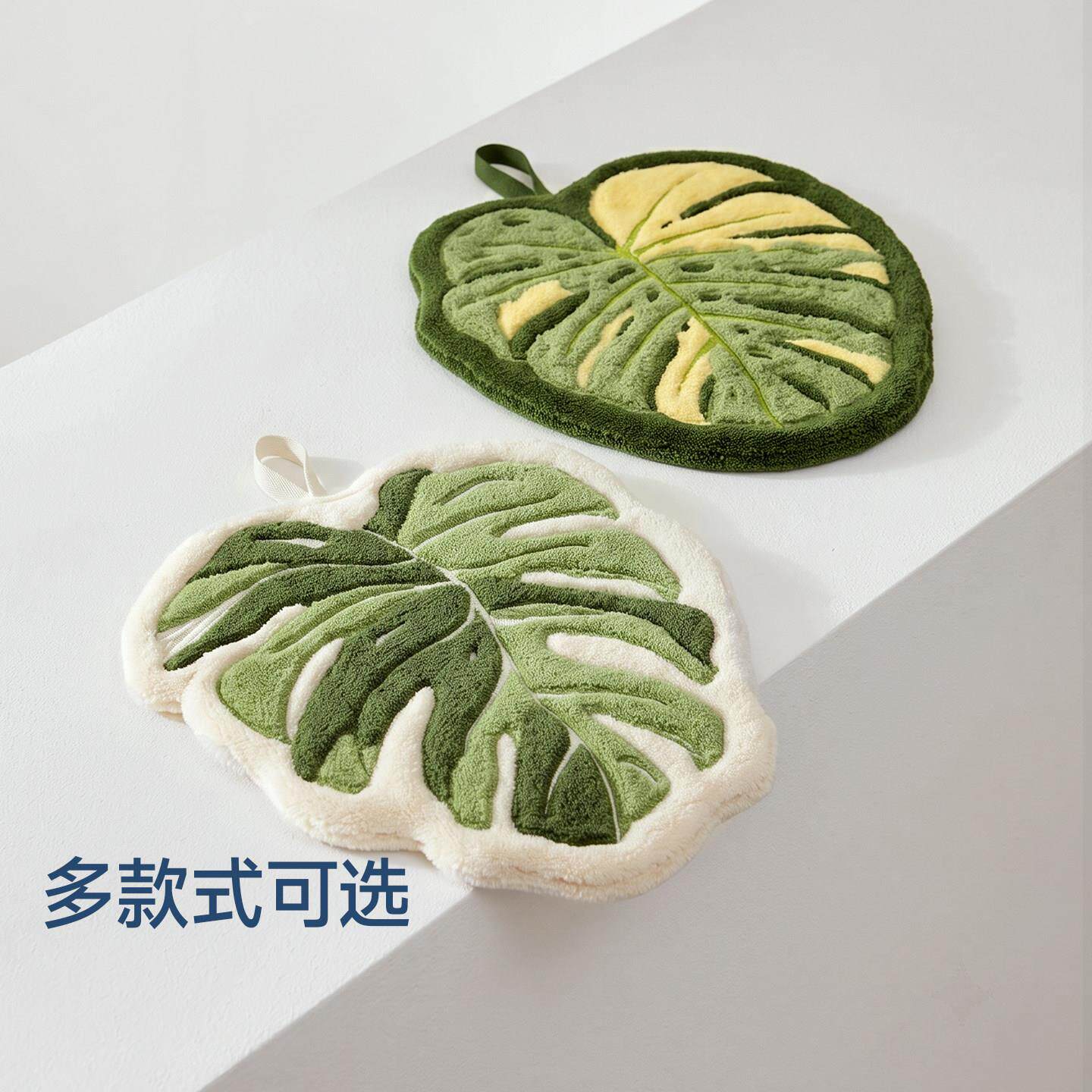 栋哈擦巾手挂?原创锦式化高颜值吸水加厚擦手巾厨房毛妆室防臭速