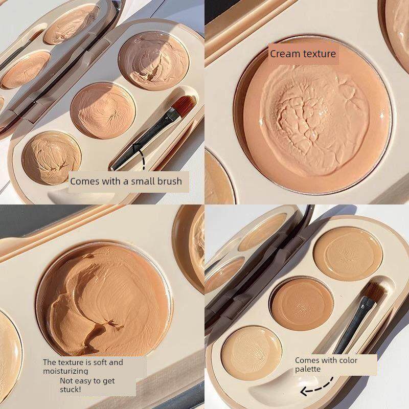 三色遮瑕膏覆盖斑点，痘印，黑眼圈，纹身，长效防水，不卸妆遮瑕