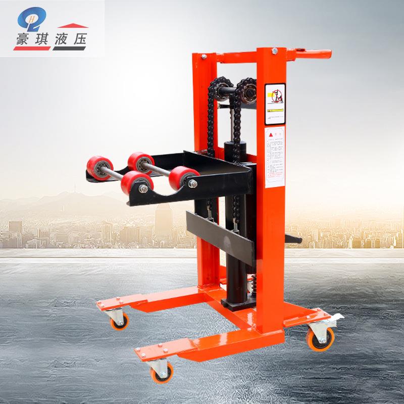 胶辊用堆高搬运车塑料卷膜卷筒上料几印刷机械用工位车油压车