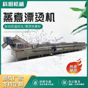 黄花菜漂烫设备蒸汽加热四季 连续式 豆杀青流水线腌渍菜脱渍机器