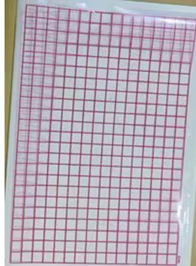 正品沪教版三年级数学课本配套纸质材料塑料表格三年级上册三年级下册红色透明方格上海数学课本配套方格