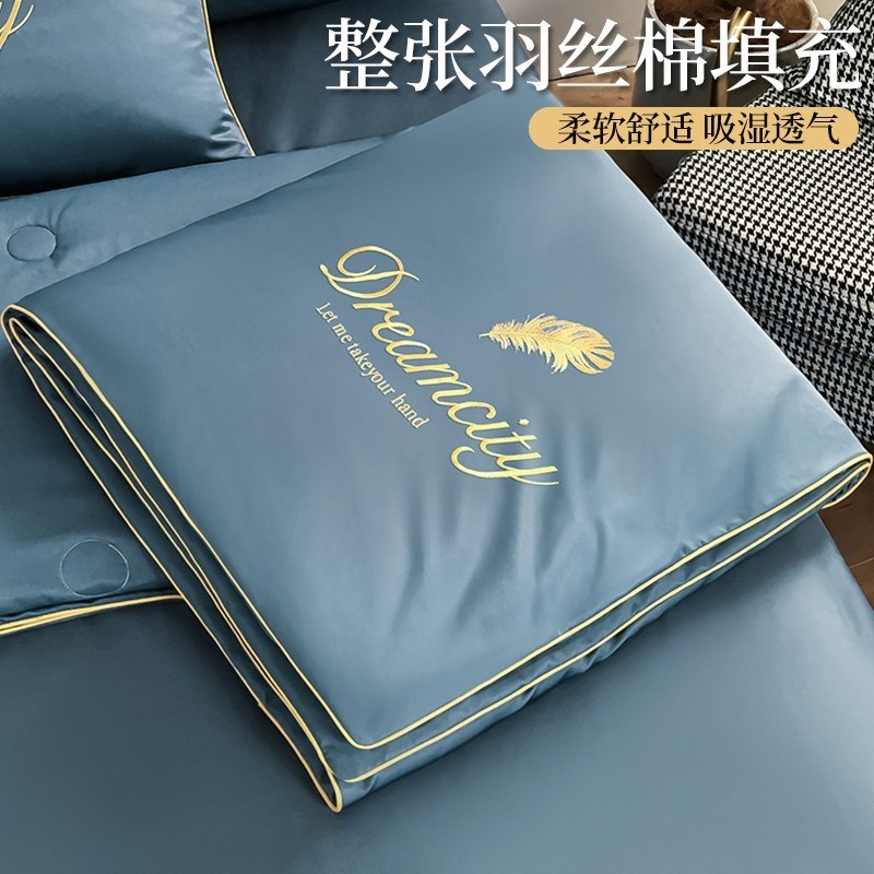 2024新款冰丝夏被空调s被夏季天丝夏凉被四件套夏天被子全套可机