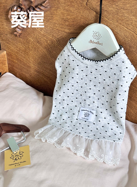 暮语芭蕾｜纯棉宠物衣服背心裙马尔济斯约克夏衣服狗狗衣服家居服