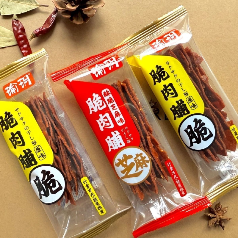 新日期【瑜玥脆肉铺】酥脆猪肉靖江特产脆片独立肉干包装新日期