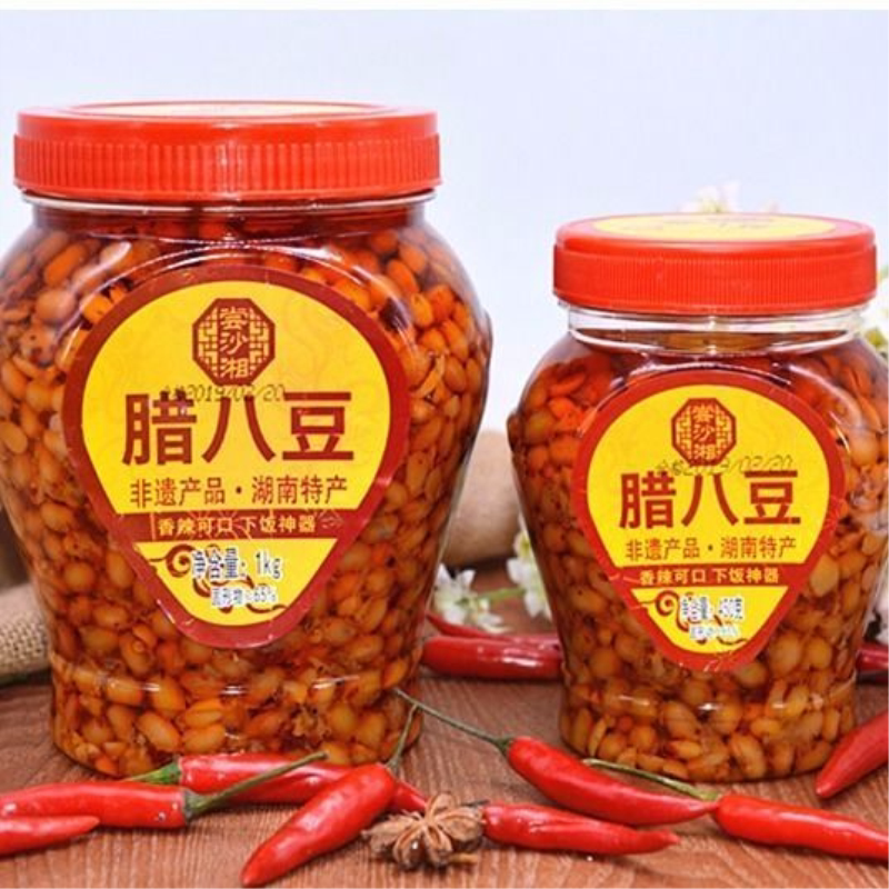尝沙湘香辣腊八豆正宗湖南特产风味豆鼓黄豆瓣酱开胃下饭菜佐餐