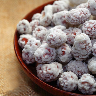 薄糖衣花生占雪花白皮花生粘老式少糖霜花生坚果炒货甜花生米250g