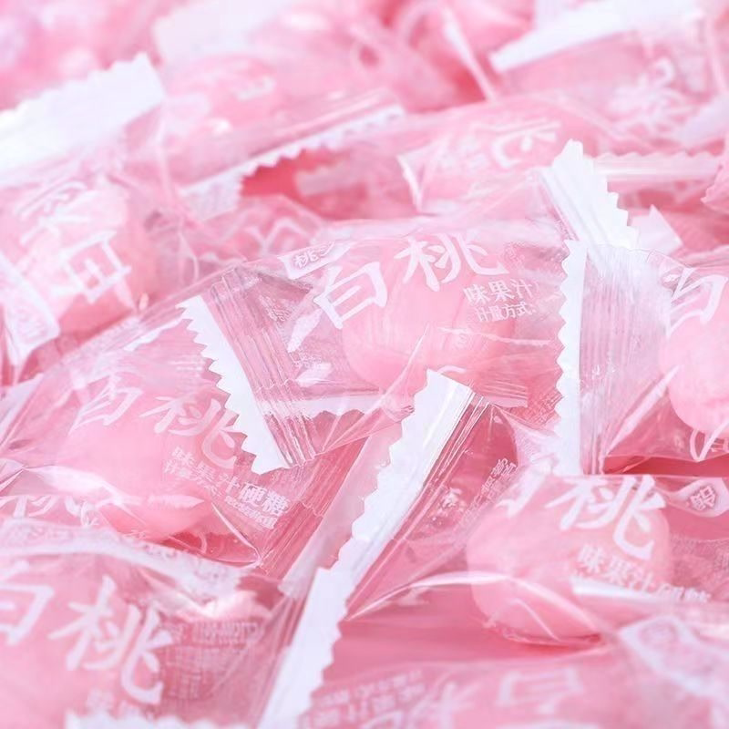 白桃味夹心糖果水果硬糖高颜值结婚喜糖休闲招待零食网红散装批发
