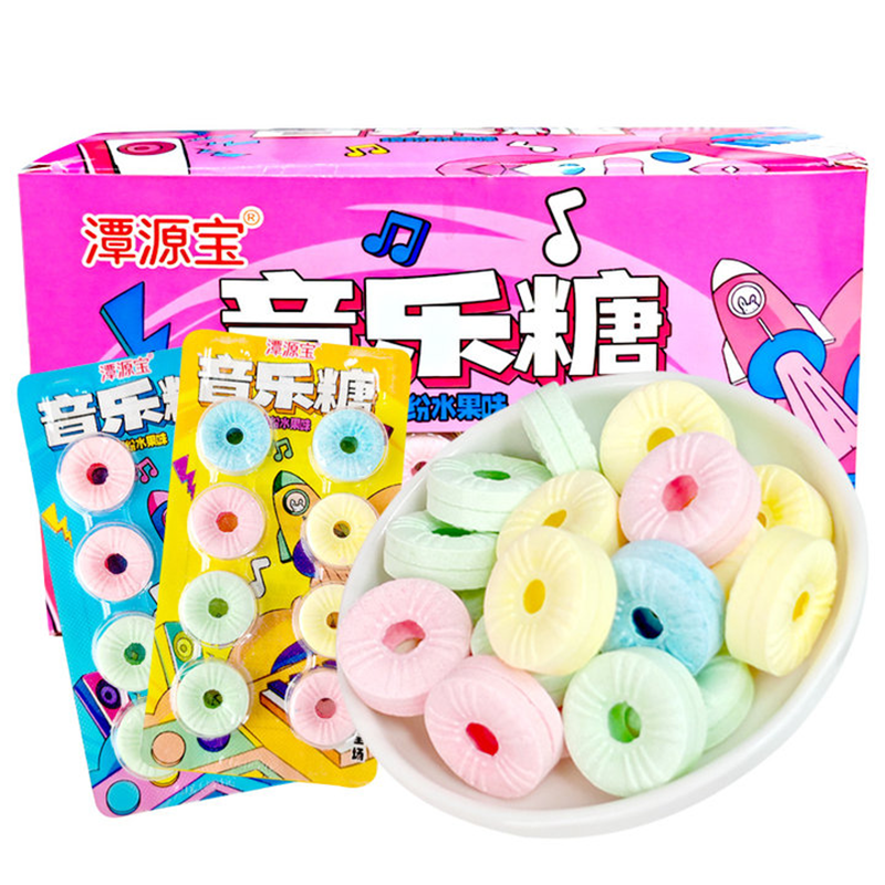 音乐口哨糖怀旧小零食小时候吹哨子糖散装香甜好玩果味浓郁