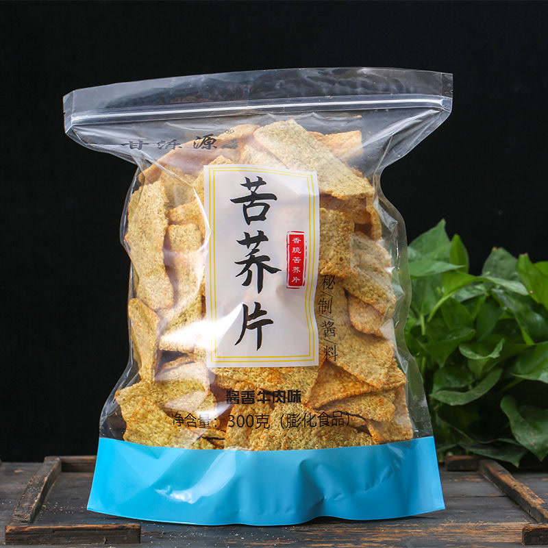 网红香脆苦荞片大包锅巴薯片烤馍片代餐饼干小零食批发蜜汁牛肉味