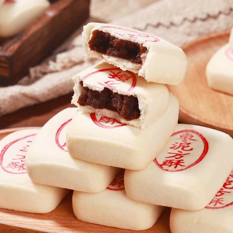 老北京宫廷糕点枣泥方酥手工传统白酥皮月饼点心孕妇老人休闲食品