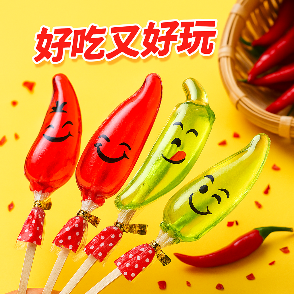 辣椒水晶棒棒糖多口味水果味怀旧老式冰晶糖果冰糖彩色装饰小零食