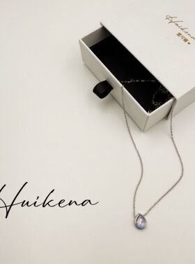HUIKENA海洋之泪2025新款纯手工简约时尚百搭个性吊坠项链