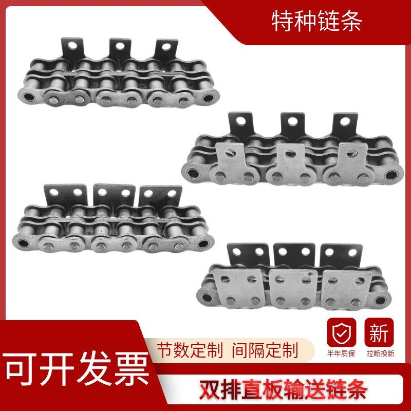 工业传动输送滚子单孔双孔立板4分5分6分1寸08B 10A 12A 直板链条