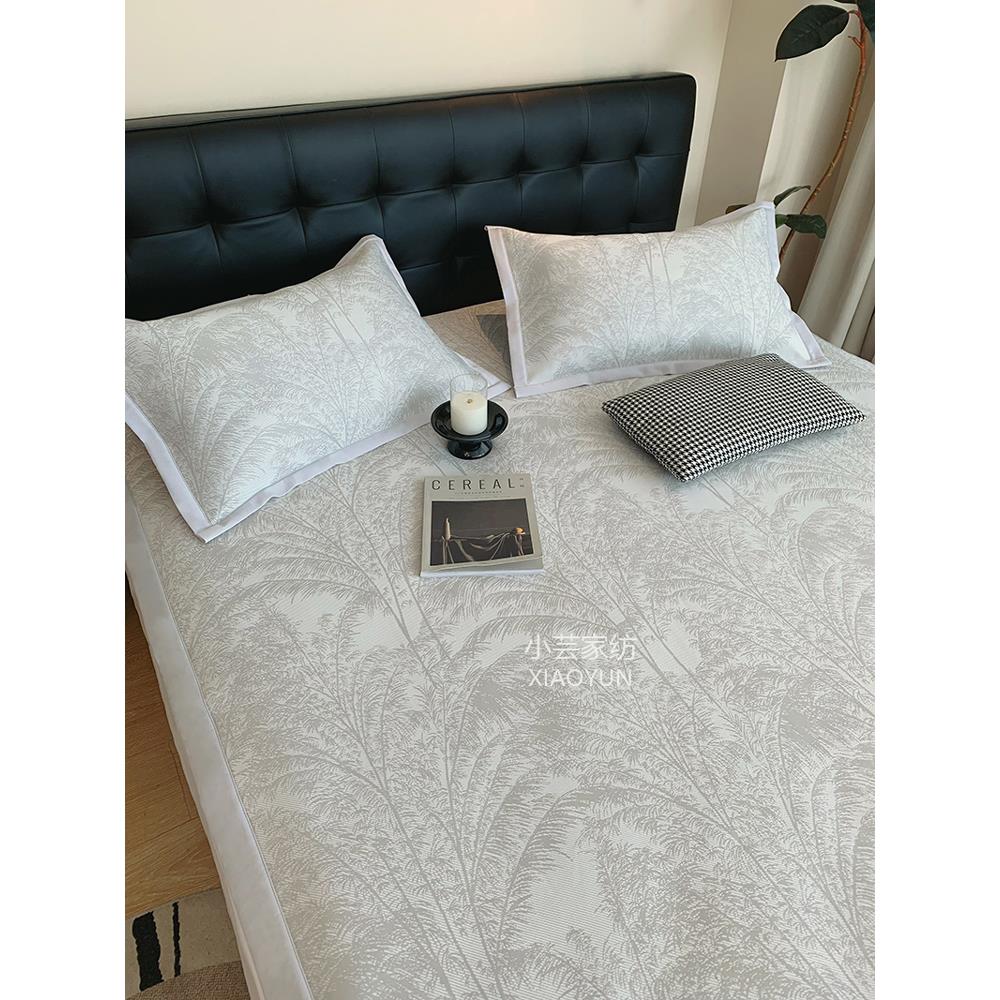 2025新款牛奶丝提花凉感凉席子冰丝席床席款床单款床笠款三件套
