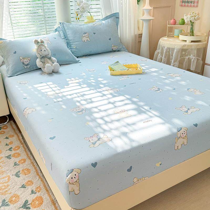 定做全棉床笠儿童1米1.35m0.9x1.9床套1.5x1.8x2.2榻榻米床罩床包