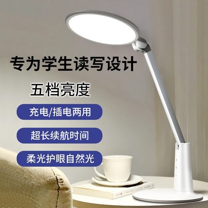 国AA台灯学生专用护眼 充插两用小大学生儿童高级感学习够亮台灯