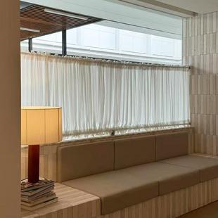 纱帘薄纱窗帘半帘咖啡帘透光不透人遮挡装饰点缀防窥氛围法式绷纱