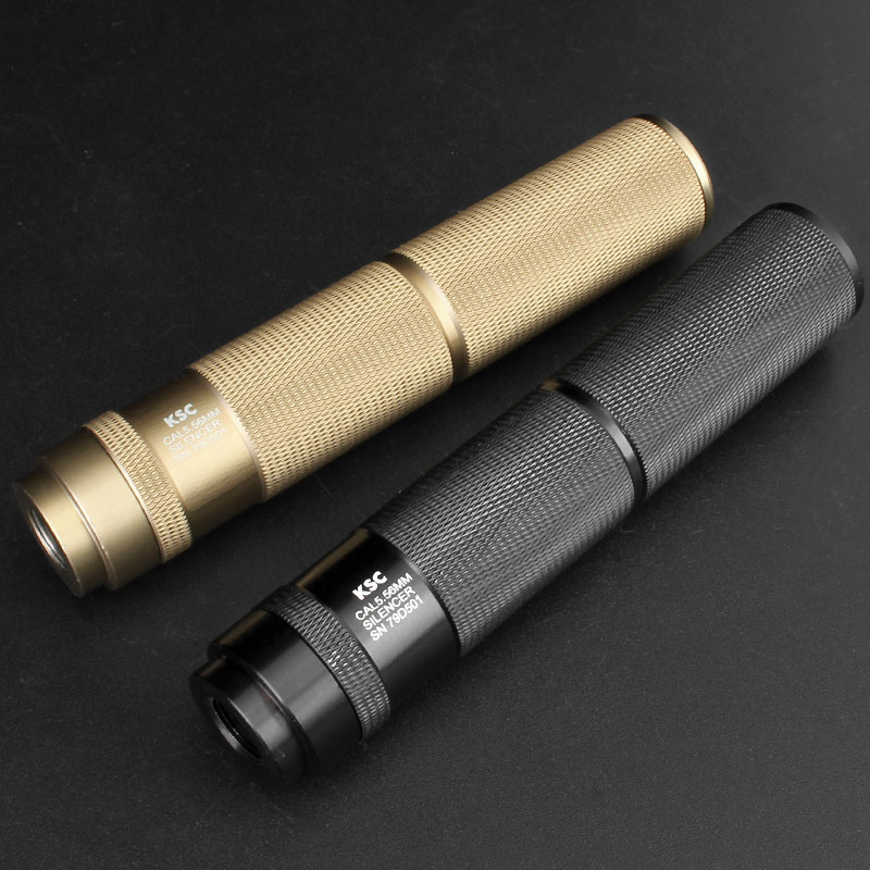 消音器水软弹M4配件金属14逆牙KSC锦明精击slr司马司骏博涵M416