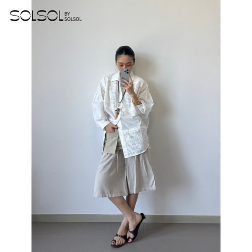 COTEMP 设计师品牌 25早秋新品  度假休闲套装针织中裤  SOLSOL