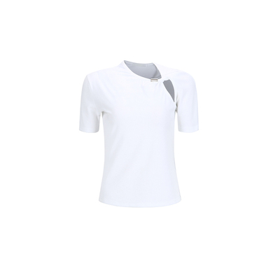 VIKTORIACHAN短袖通勤镂空T恤