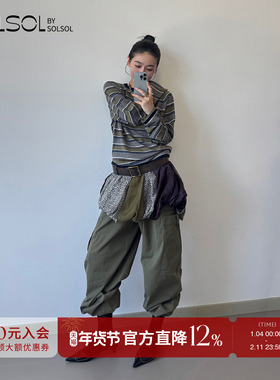 COTEMP 设计师品牌  25秋冬新品 纯色改良工装裤 SOLSOL
