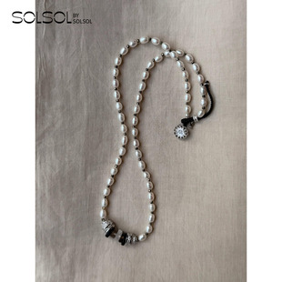 Series 黑尖晶石Pérola Necklace珍珠项链SOLSOL 26新品 EPISSAGE