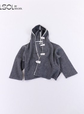 PRONOUNCE 设计师品牌25秋冬新款手工边饰扣袢帽衫外套SOLSOL